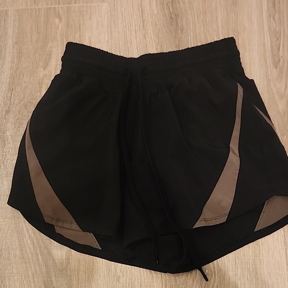 Women's Black and Brown Shorts